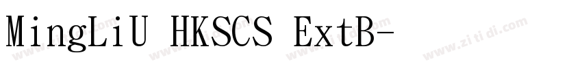 MingLiU HKSCS ExtB字体转换